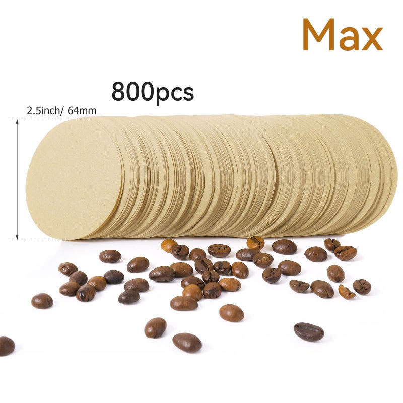 Laicky Replacement Paper Filter Packs Laicky 800 Count Unbleached Coffee Filter Paper Round Coffee Maker Filters Compatible with Aerobie Aeropress Coffee and Espresso Makers Disposable Coffe Tea Filters - Image 3