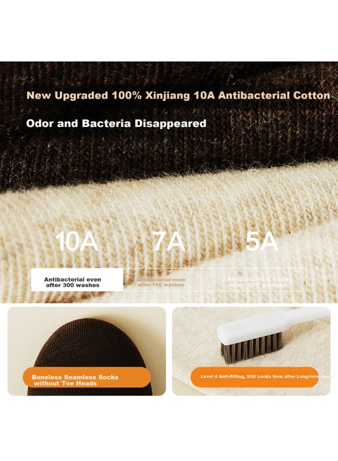 Modal Modaier Seamless Socks For Women, Aloe Vera Moisturizing Ruffle Mid-calf Slouch Socks, 100% Pure Cotton, Spring Autumn Winter Warm Maternity Socks - Image 3