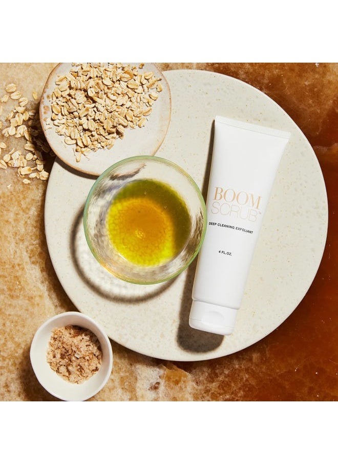 BOOM! by Cindy Joseph - BOOM! BEAUTY Boom Scrub - Deep Cleaning Face Exfoliant for Tighter and Less Visible Pores - Daily Face Cleanser Safe for Sensitive, Mature Skin - 4 oz - Image 1