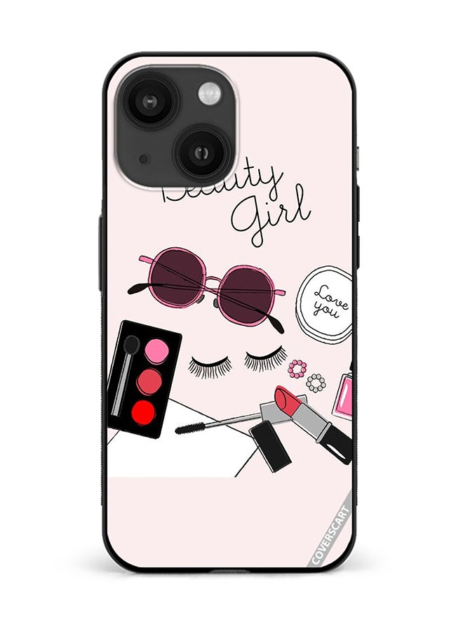 COVERSCART Protective Case Cover For Apple iPhone 13 Beauty Girl Makeup Kit Design Multicolour