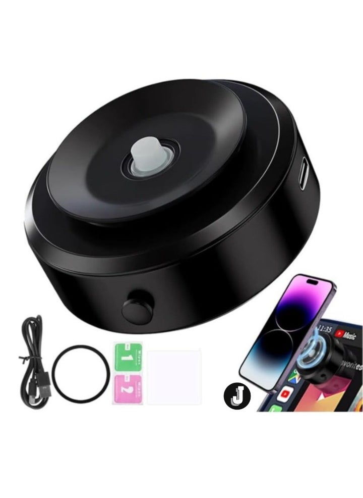 "Magnetic Vacuum Suction Phone Holder for Car, Gym, and Smooth Surfaces (Black)"