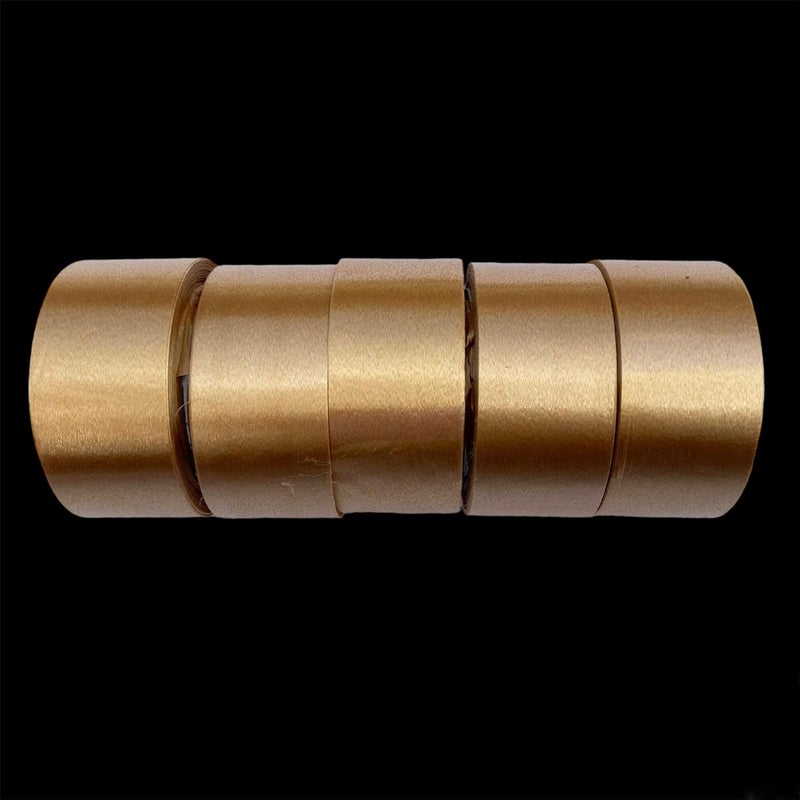 إسكدنيا Plastic Curling Ribbon for DIY, Birthday,Wedding Decorations and tie up Gift Packages. (Pack of 5 roll) 8mtr Each roll(40mtr) Color- Gold - Image 3