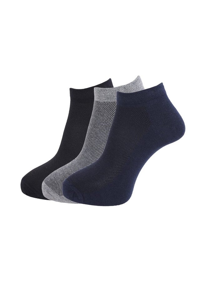 Dollar Men Ankle Socks Low Cut Thin Sock Lightweight Assorted Color Soft Sock 3 Pairs - Image 1