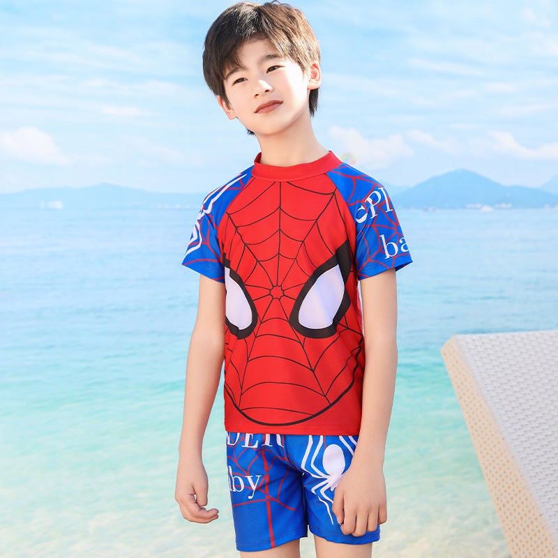 Children''s Swimsuit, Swimming Training Sun Protection Clothing, Quick-Drying Fabric, Soft and Skin-Friendly, Fashionable Cartoon Element Split Swimsuit - Image 4