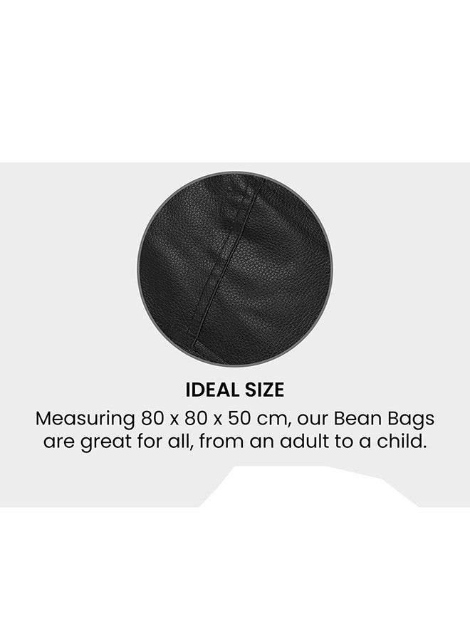 Jumbble Solid Multi-Purpose Bean Bag With Polystyrene Filling Black 80x80x50cm - Image 3