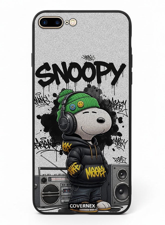 Covernex Apple iPhone 7 Plus Protective Case Cover Printed Featuring Hip Hop Snoopy - Image 2