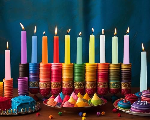 Yiflyer 10 Inch Colored Taper Candles for Religious and Spiritual Settings, 12 Pack Unscented Candlesticks for Holiday, Seasonal Celebration and Home Decoration - Image 2