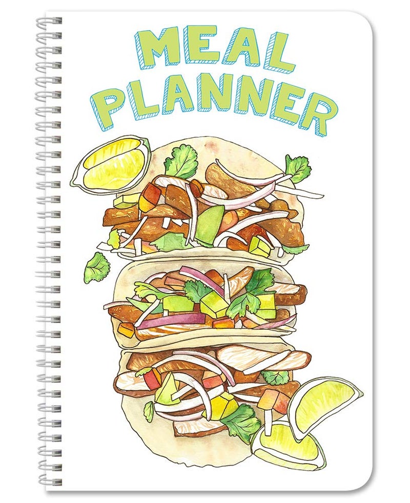 BookFactory Meal Planner Journal/Food Prep Log Book/Meal Planning Logbook, Wire-O - TransLux Cover, 106 Pages, 6'' x 9''(Made in USA)