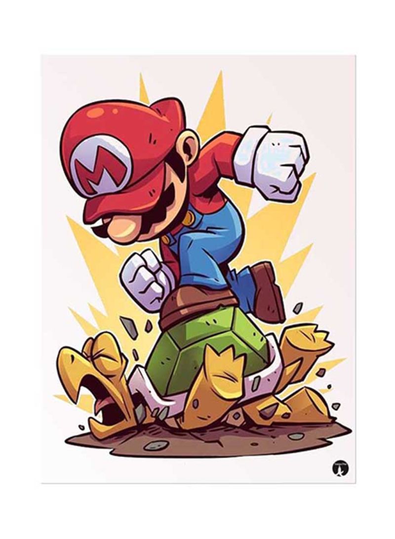 Video Game Super Mario Metal Plate Poster Multicolour 15x20centimeter