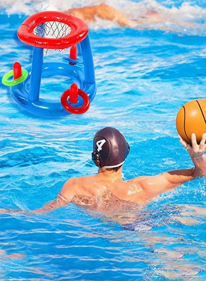PYEBE Pool Floats Toys ,Inflatable Pool Basketball Hoop & Ring Game Set Summer Swimming Pool Water Games Toy for Kids Boys Girls - Image 4