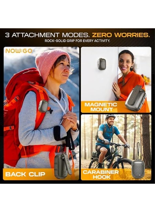 Rofee Lava Clip Portable Speaker Green - Magnetic Clip, 12 Hours Playtime, Waterproof, 5W Output, Ultralight - Inspiration for Music When Hiking and Running - Image 3