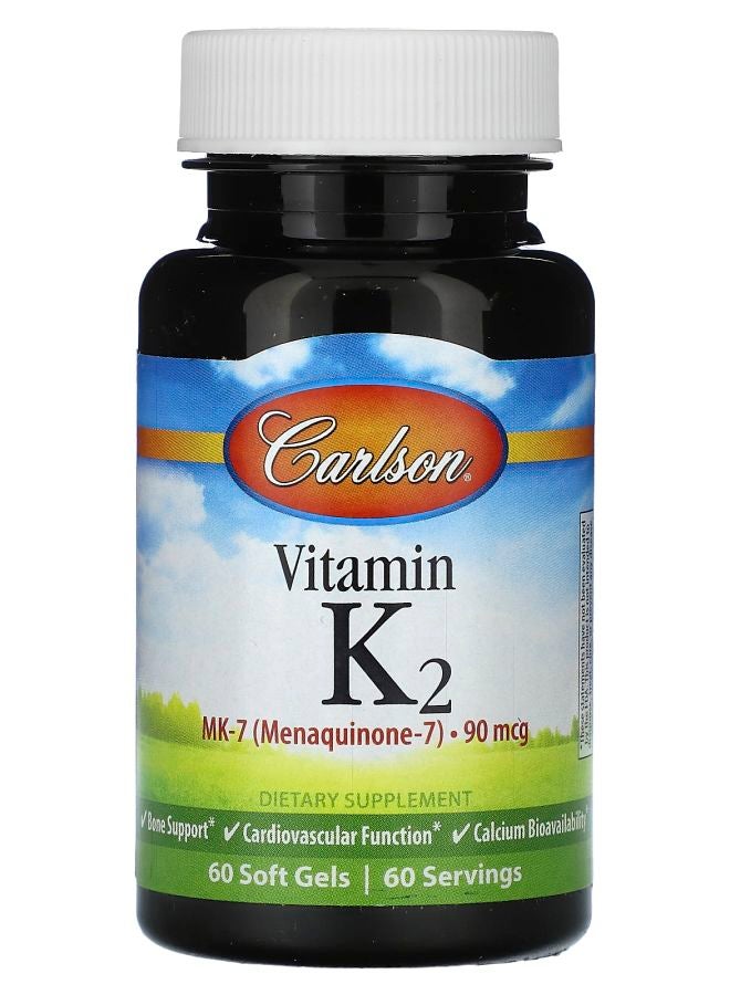 Carlson Vitamin K2 90 mcg 60 Soft Gels