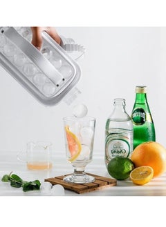 Generic Liying Ice Cube Trays 2 in 1 Portable Ice Ball Maker Kettle With 17 Grids Flat Body Lid Cooling Ice Pop/Cube Molds For Cocktail,Coffee,Juice (Multicolour)  - Image 3