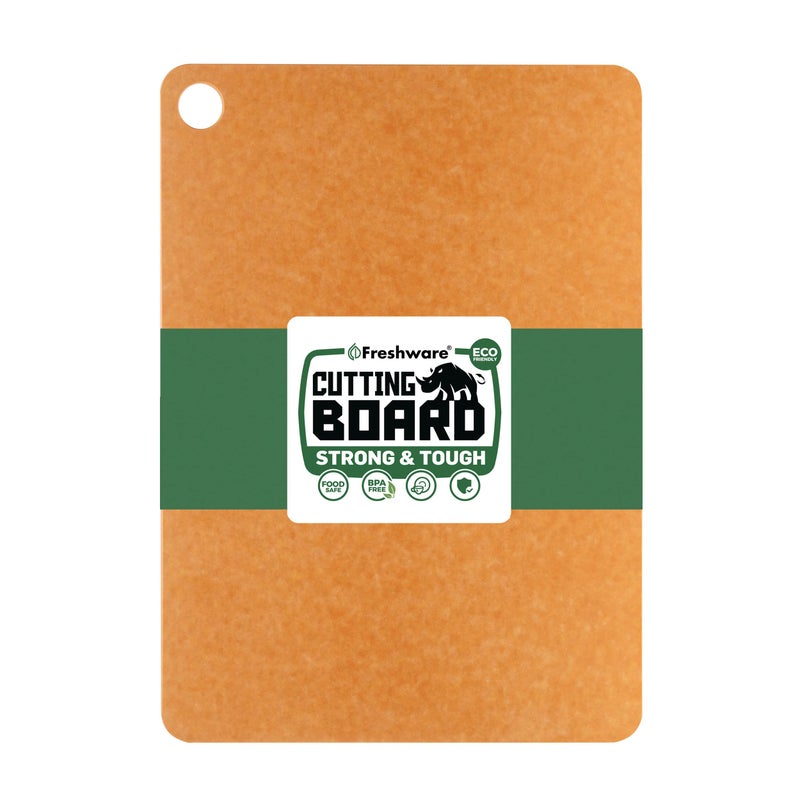 Freshware Wood Cutting Board for Kitchen, Dishwasher Safe, Large, 15" x 11.25", Natural - Image 1