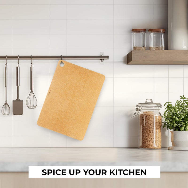 Freshware Wood Cutting Board for Kitchen, Dishwasher Safe, Large, 15" x 11.25", Natural - Image 3
