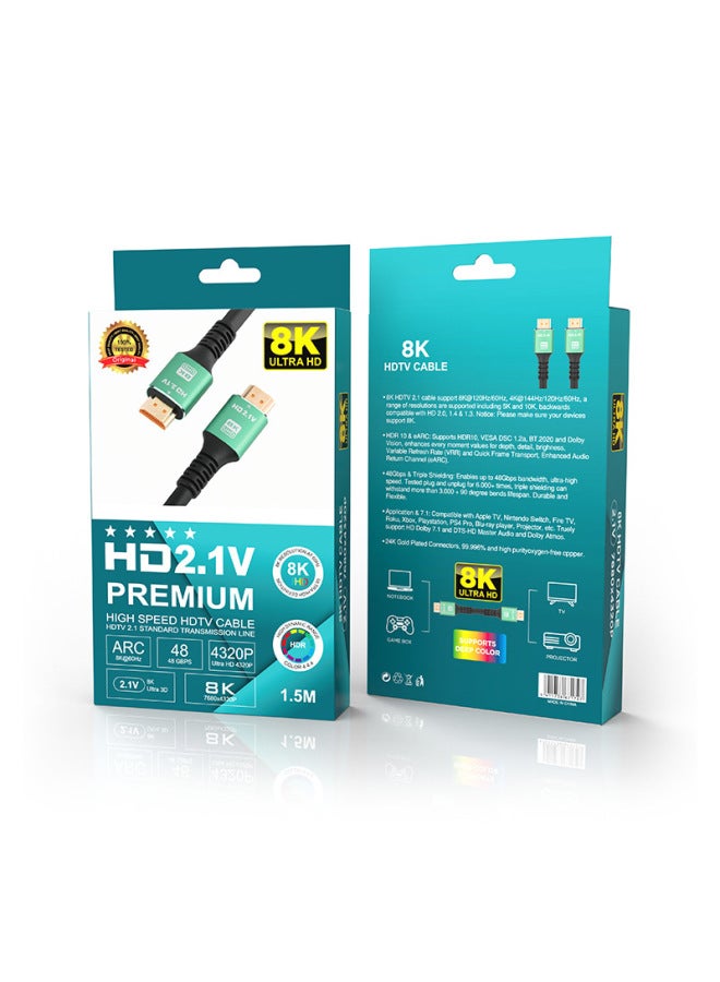 Spot Direct HDMI2.18K Hdline Set Top Box TV Cable Data Cable Computer Cable-Line Length:3 Meters Free (8K60HZ) - Image 5