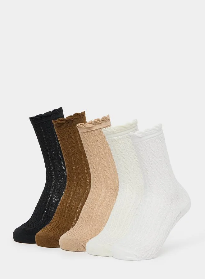 Styli Pack of 5 - Textured Socks