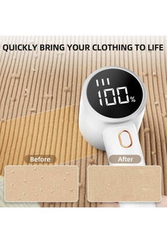 Generic Fabric Shaver, Lint Remover Rechargeable, Electric Portable Sweater Defuzzer with 3 Speeds, 6 Leaf Blades, Digital LED Display to Remove Pilling for Clothes, Furniture, Sweater, Couch, Blanket  - Image 3