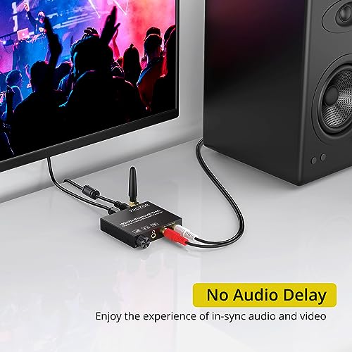 PROZOR 192kHz Digital to Analog Audio Converter with 5.0 Bluetooth Receiver,Optical to L/R Converter with Volume Adjustable, Optical Coaxial Bluetooth Digital Audio to Stereo Analog L/R & 3.5mm - Image 5