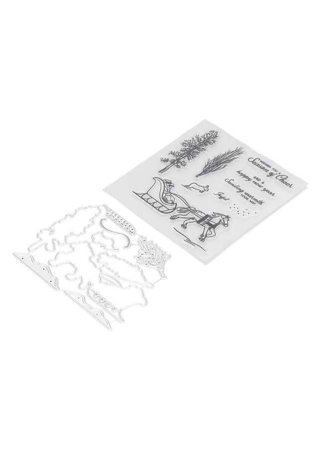 Thoraya - Stamps and Dies Set for Card Making Metal Cutting Dies Clear Silicone Stamp Art Supplies for DIY Scrapbooking Arts Crafts - Image 1