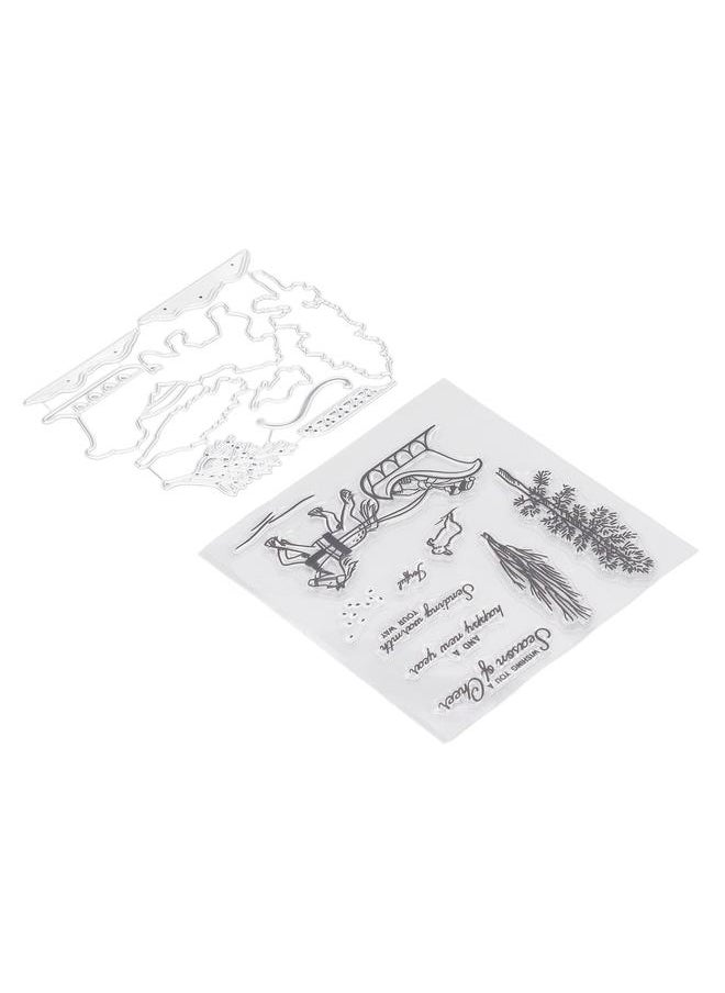 Thoraya - Stamps and Dies Set for Card Making Metal Cutting Dies Clear Silicone Stamp Art Supplies for DIY Scrapbooking Arts Crafts - Image 1