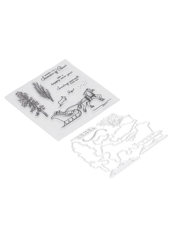 Thoraya - Stamps and Dies Set for Card Making Metal Cutting Dies Clear Silicone Stamp Art Supplies for DIY Scrapbooking Arts Crafts - Image 1