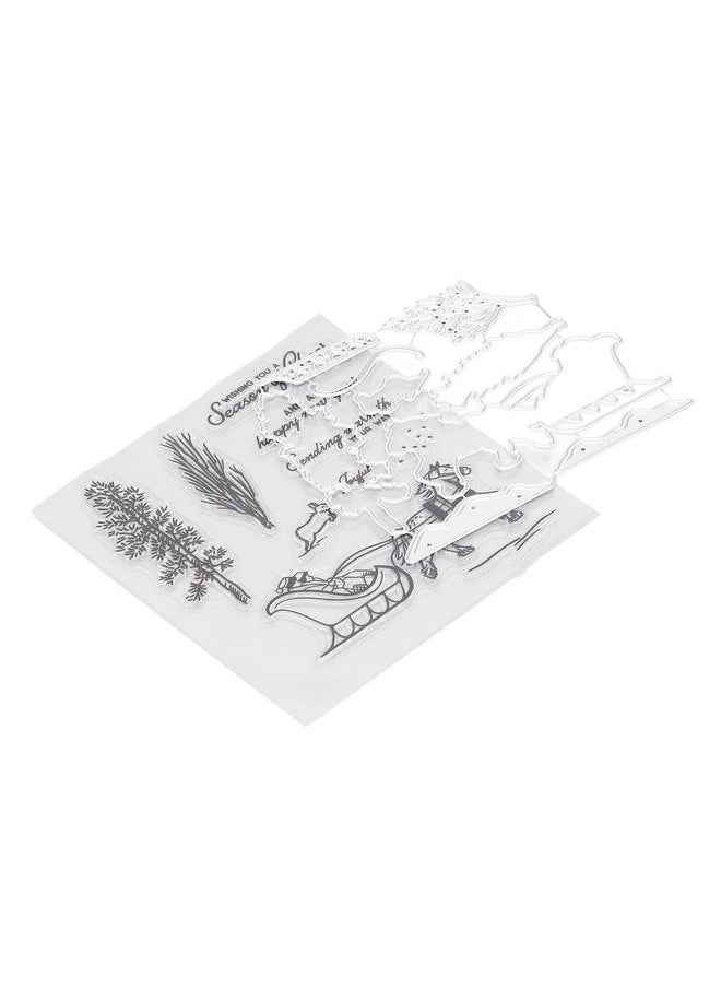 Thoraya - Stamps and Dies Set for Card Making Metal Cutting Dies Clear Silicone Stamp Art Supplies for DIY Scrapbooking Arts Crafts - Image 1