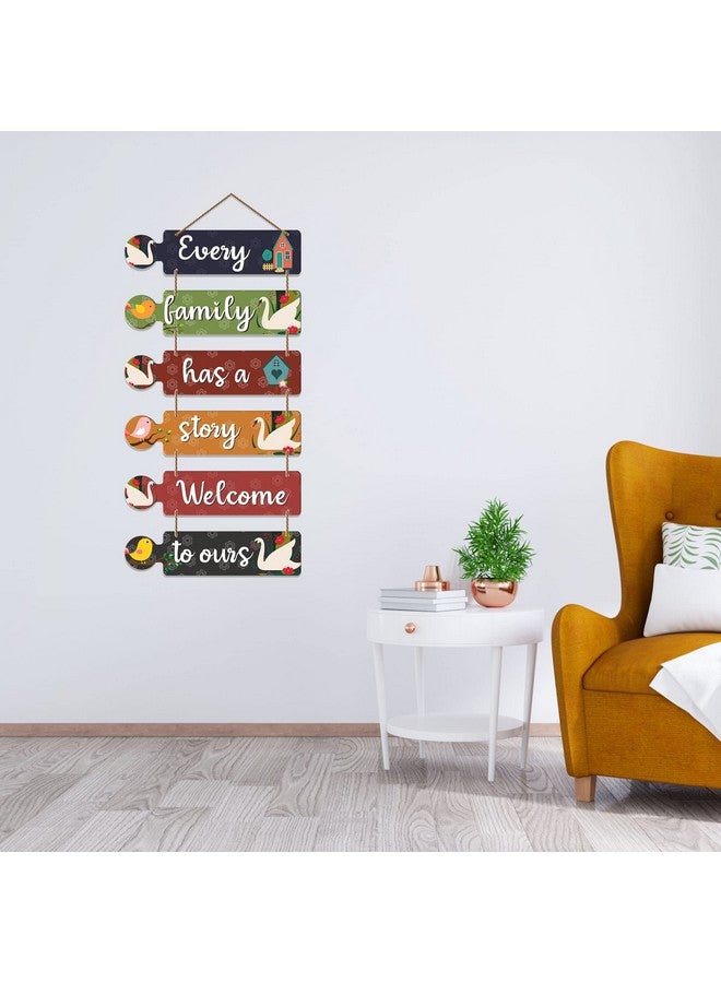 Artvibes Family Quotes Decorative Wall Art MDF Wooden Wall Hanger for Living Room | Bedroom | Home Decor | Gifts | Wood Hangings for Home Decoration | Modern Artworks (WH_6004N) - Image 3