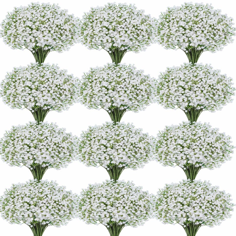 Cherica 100 Pcs Baby Breath Artificial Flowers, Fake Babys Breath Gypsophila Flowers Bulk, Realistic Artificial Flowers Bouquet Flores Artificiales para Decoracion for Wedding Party Home Decoration - Image 1