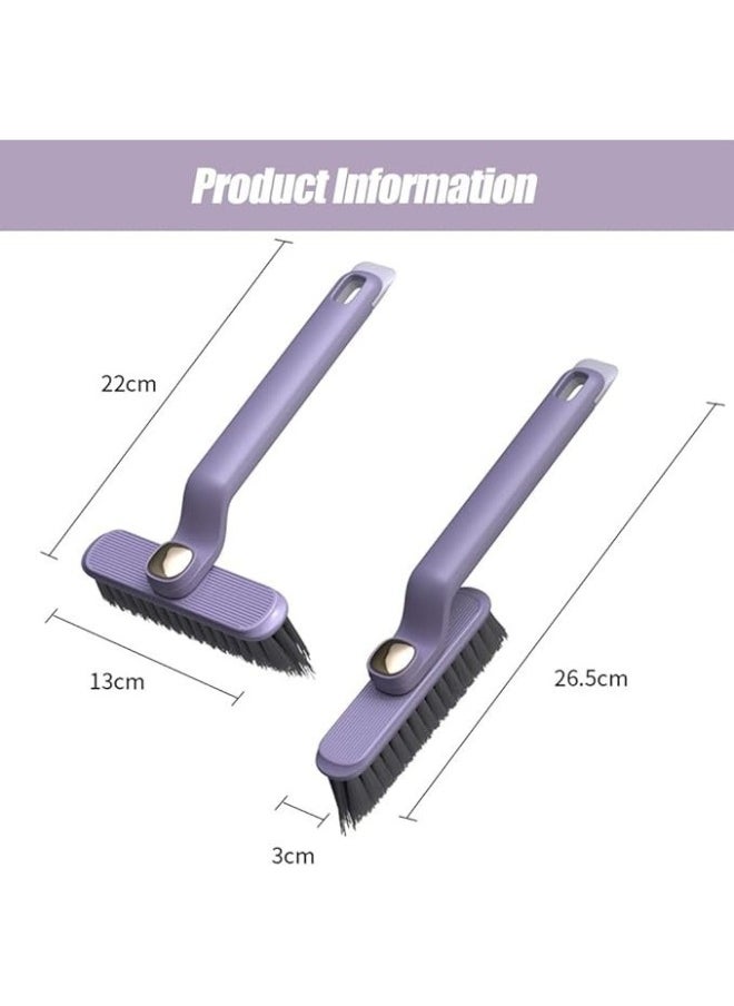 Generic Multifunctional Bathroom Cleaning Brush, Tile Cleaning Brush, Rotating Stiff Bristles Brush for Cleaning Cracks and Gap in Bathroom, Floor Cleaning Brush (Multicolor)  - Image 2