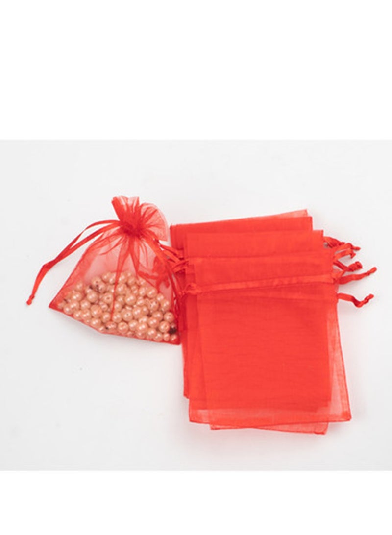 SYOSI Candy Bags, Gift Bags 100Pcs 2.8"x3.6" (7 x 9cm) Sheer Organza Bags Wedding Favor Bags With Drawstring Premium Jewelry Pouches Party Festival - Image 1