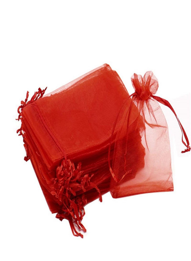 SYOSI Candy Bags, Gift Bags 100Pcs 2.8"x3.6" (7 x 9cm) Sheer Organza Bags Wedding Favor Bags With Drawstring Premium Jewelry Pouches Party Festival - Image 2