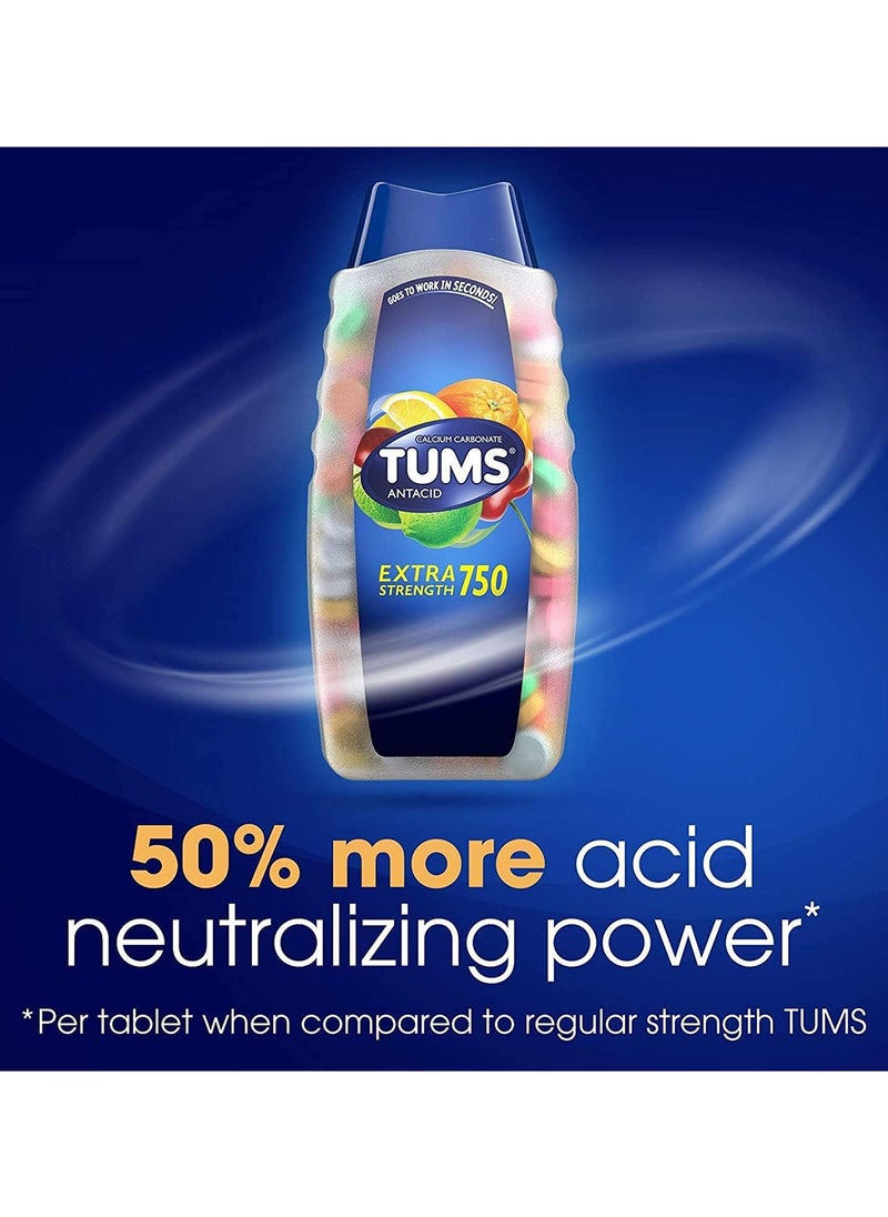 TUMS Antacid Assorted Fruit Extra Strenght 750, 48 Chewable Tablets, 103406MB  - Image 5