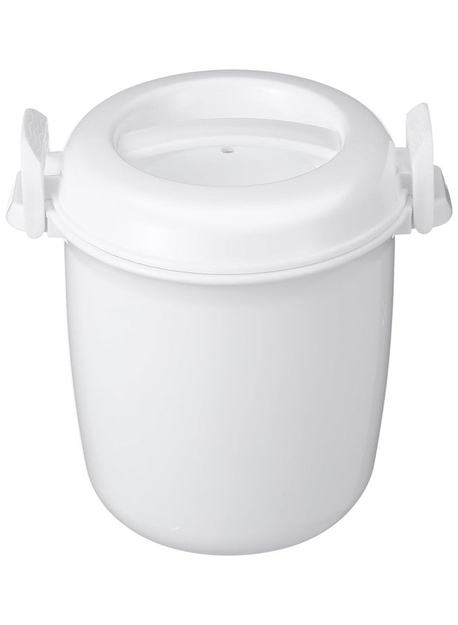 Hemoton Mini Microwave Microwave Rice Cooker Food Pot Steam Container Cooker with Lid Portable Microwave Cookware for Rice Vegetables,7 * 5.9in