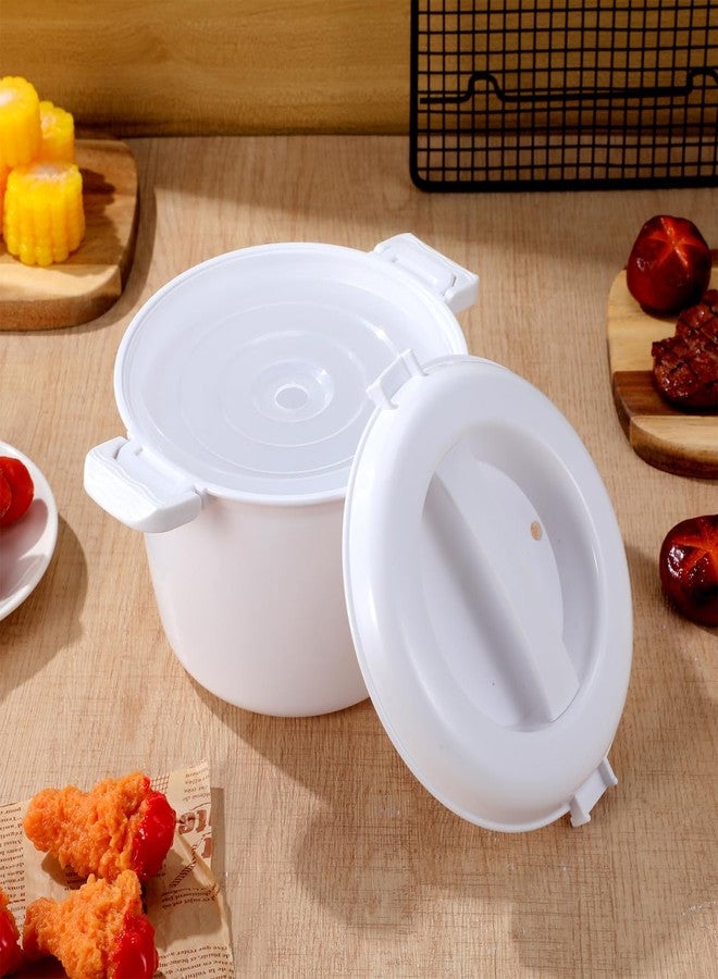 هيموتون ميني ميكروويف، قدر طهي الأرز بالميكروويف، وعاء طعام بالبخار مع غطاء، أواني طهي محمولة للميكروويف للأرز والخضراوات، 7 × 5.9 بوصة - Image 5