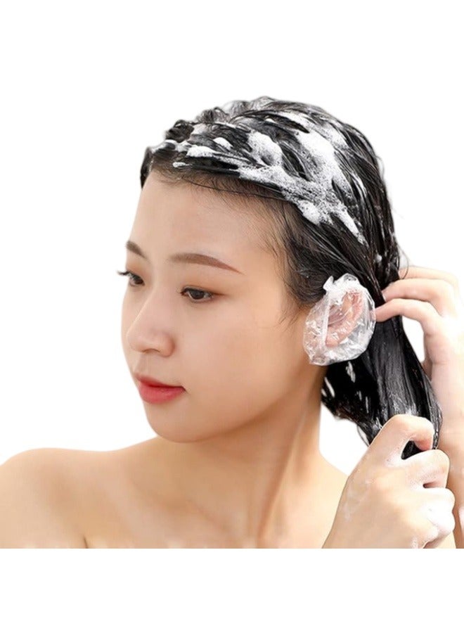 200pcs Disposable Ear Protectors Waterproof Ear Covers Plastic Shower Ear Protector Caps for Bathing Accessories Ear Cover Caps for Hair Dye Spa Salon  - Image 2