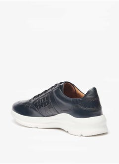 DUCHINI Men's Textured Sneakers with Lace-Up Closure  - Image 2