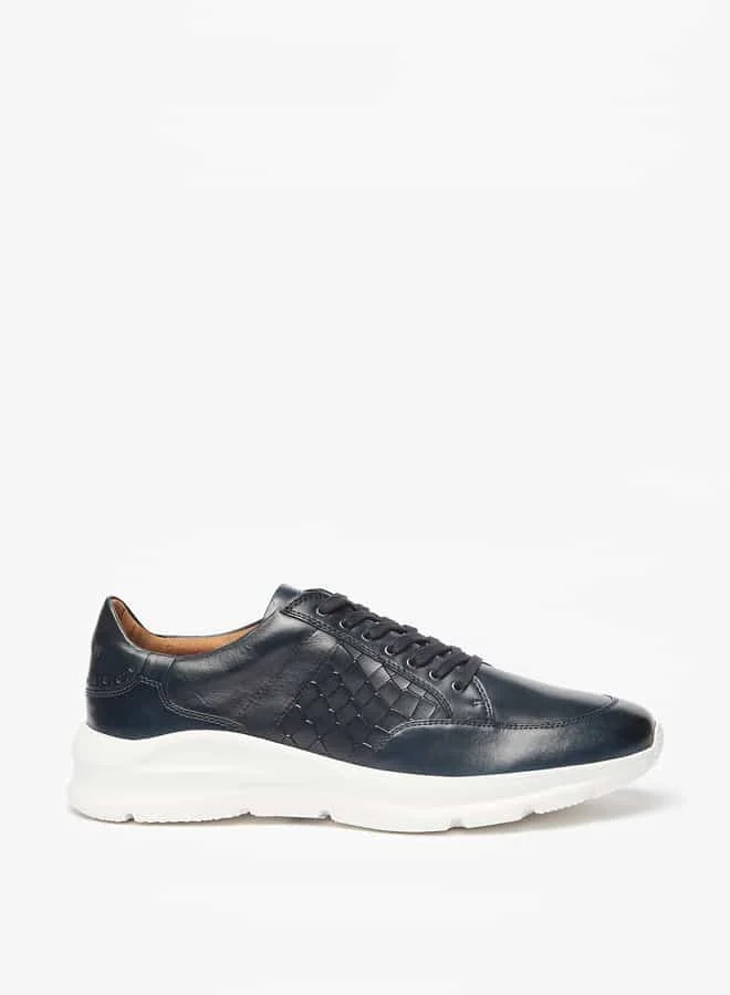 DUCHINI Men's Textured Sneakers with Lace-Up Closure
