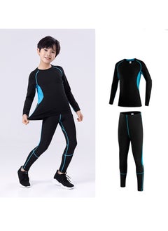 KUYING Children's High Elasticity Tight Fitting Clothing Sports Fitness Set Quick Drying Training Suit 