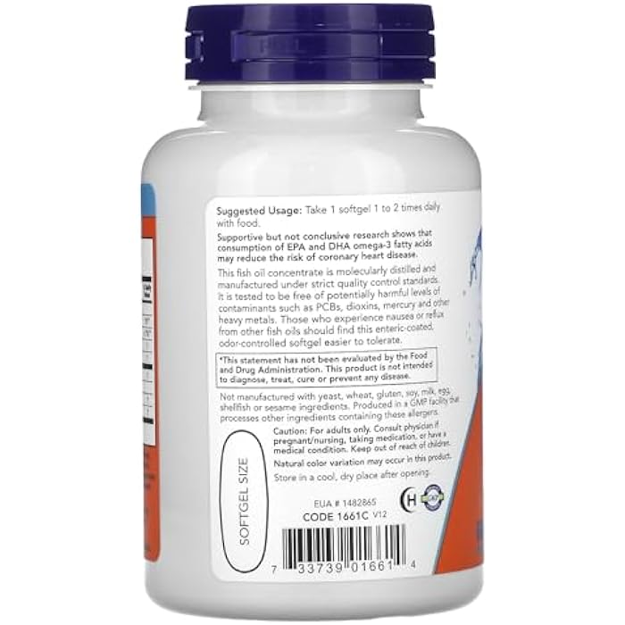 now Supplements, Ultra Omega-3 Molecularly Distilled and Enteric Coated, 90 Softgels - Image 3