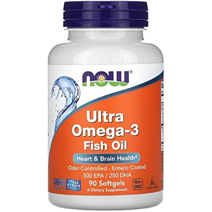 now Supplements, Ultra Omega-3 Molecularly Distilled and Enteric Coated, 90 Softgels - Image 1