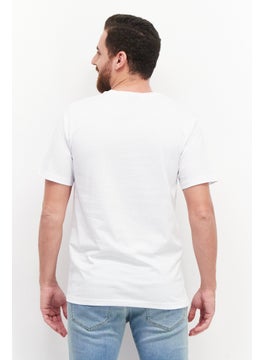 Pan Am Men Crew Neck Short Sleeves Brand Logo T-shirt, White  - Image 2