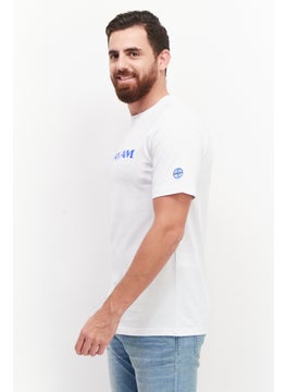 Pan Am Men Crew Neck Short Sleeves Brand Logo T-shirt, White  - Image 3