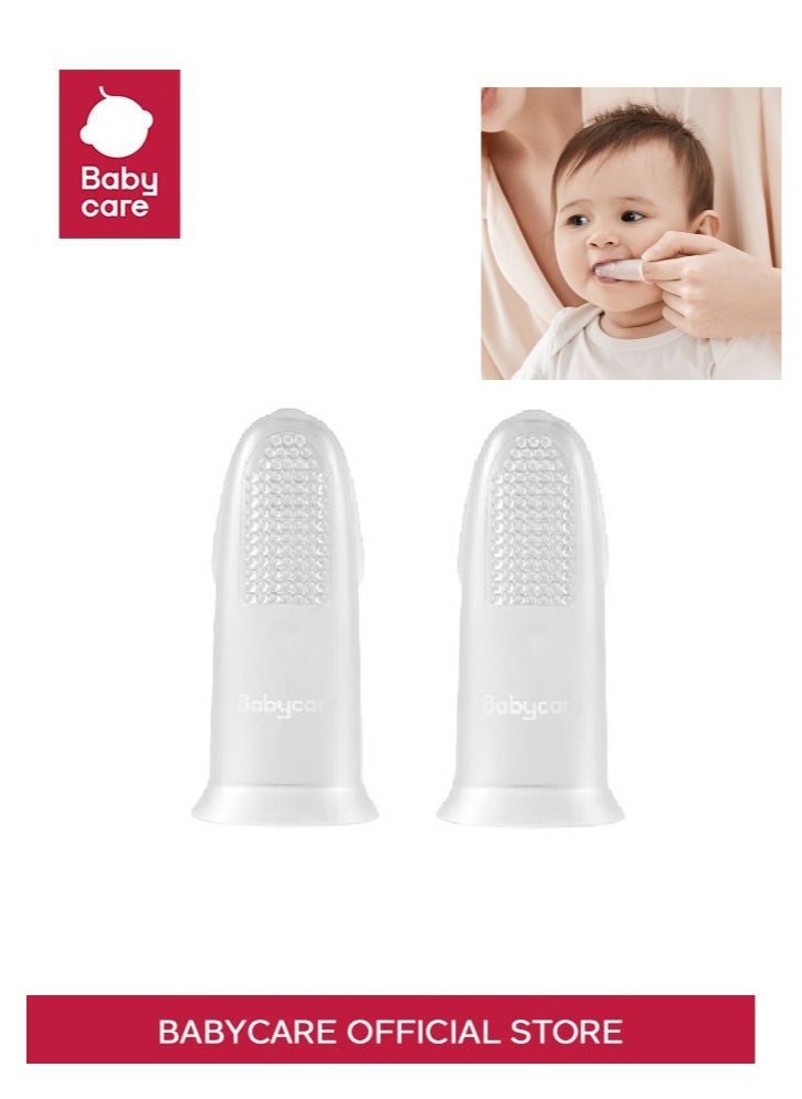 Babycare Baby Finger Toothbrush - Clear - Pack of 2  - Image 1