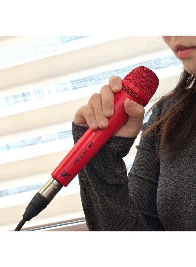 Sennheiser E945 Professional Dynamic Microphone Wired Handheld Vocal Mic For Live Performance Ktv Streaming Conference Custom Red