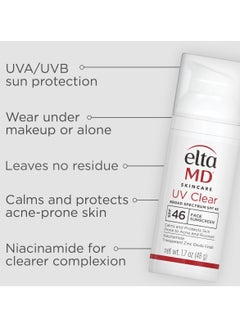 EltaMD UV Clear Facial Sunscreen SPF 46 for Unisex 48g  - Image 2