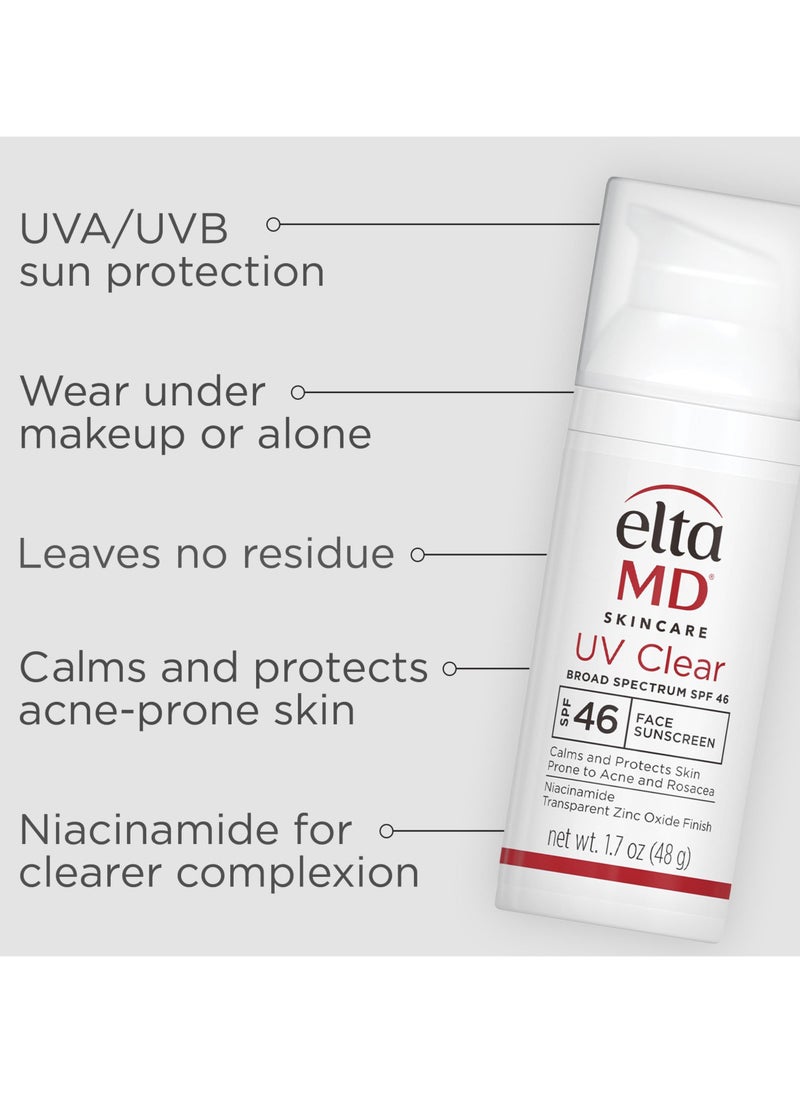 EltaMD UV Clear Facial Sunscreen SPF 46 for Unisex 48g  - Image 2