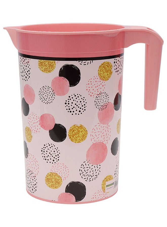 Royalford Decorated Round Jug White/Pink Lid/Black - Image 3