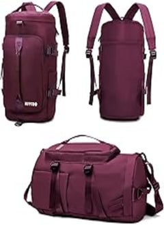 Gym Bag Sports Duffle Bag - Large Capacity Waterproof Light Exercise Fitness Swimming Yoga Outdoor Travel Bag for Men and Women, Purple, Travel Duffle