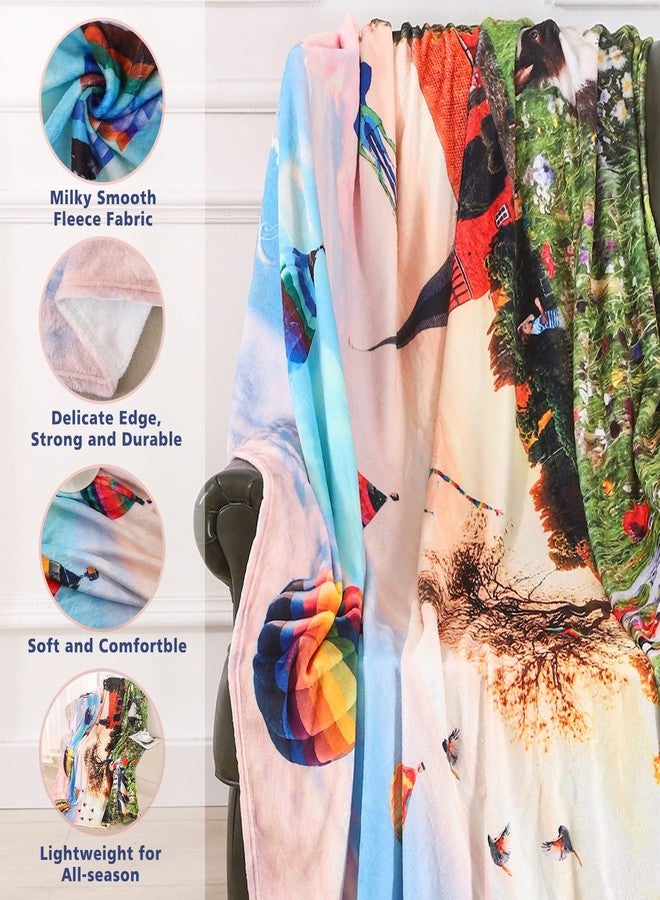 UBeesize Extra Soft Fleece Throw Blanket - Queen Size for Couch, Sofa or Bed, Cozy, Fluffy and All-Season, Decorative Blanket for Kids' Birthday Gifts, Silky and Warm, 60 x 80 Inches - Image 3